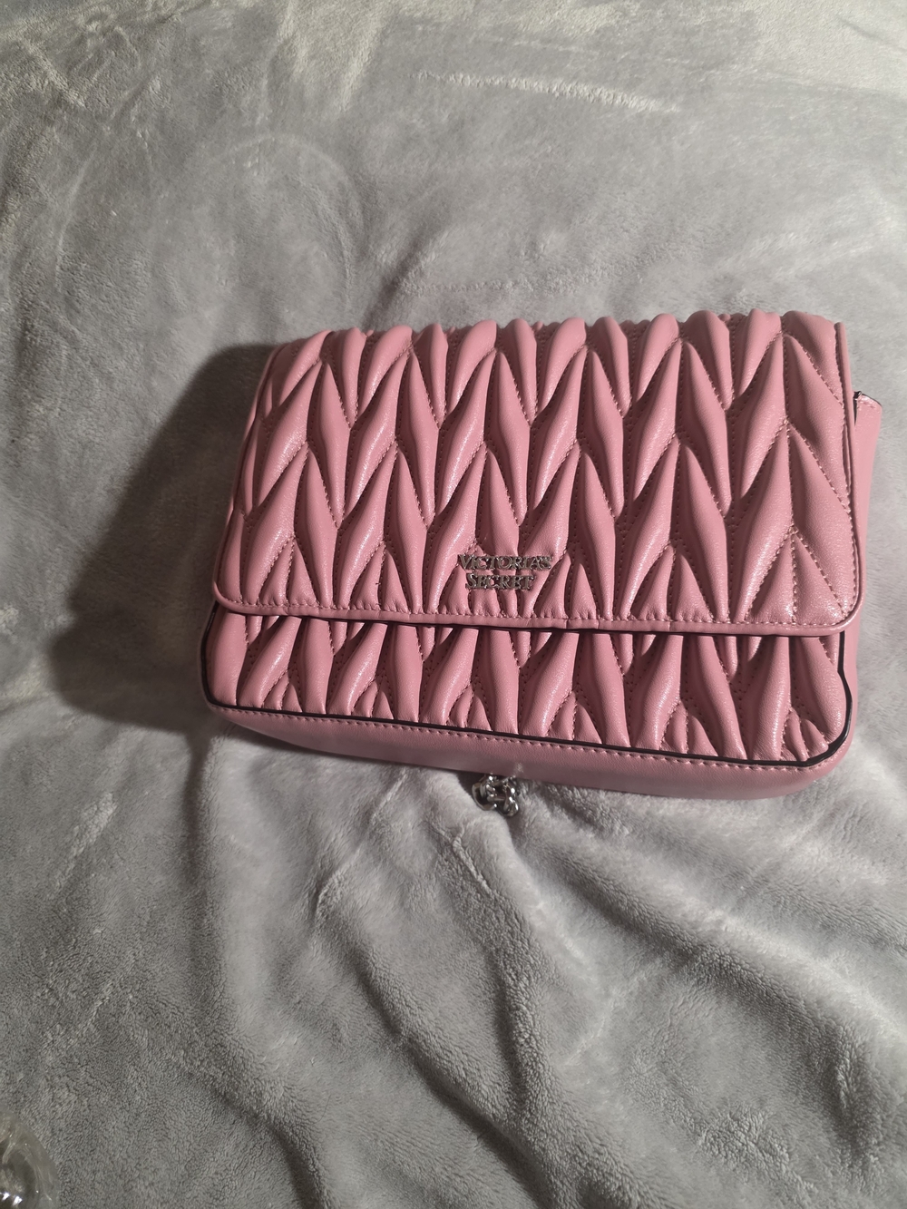Trendy Quilted Pink Shoulder Bag